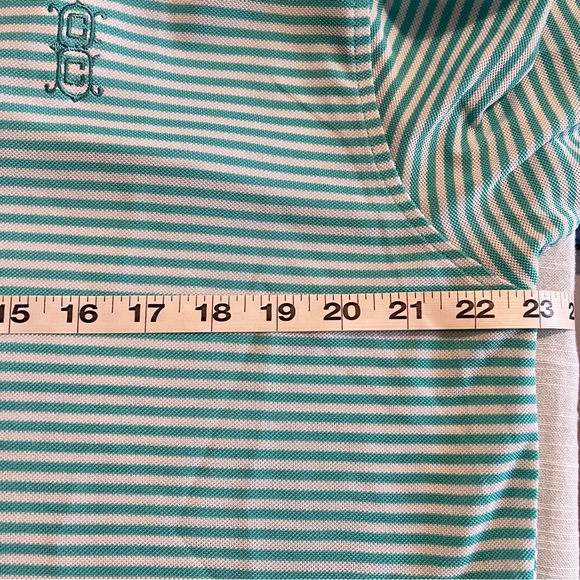 Peter Millar Light Blue Striped Polo Shirt - Picture 4 of 9